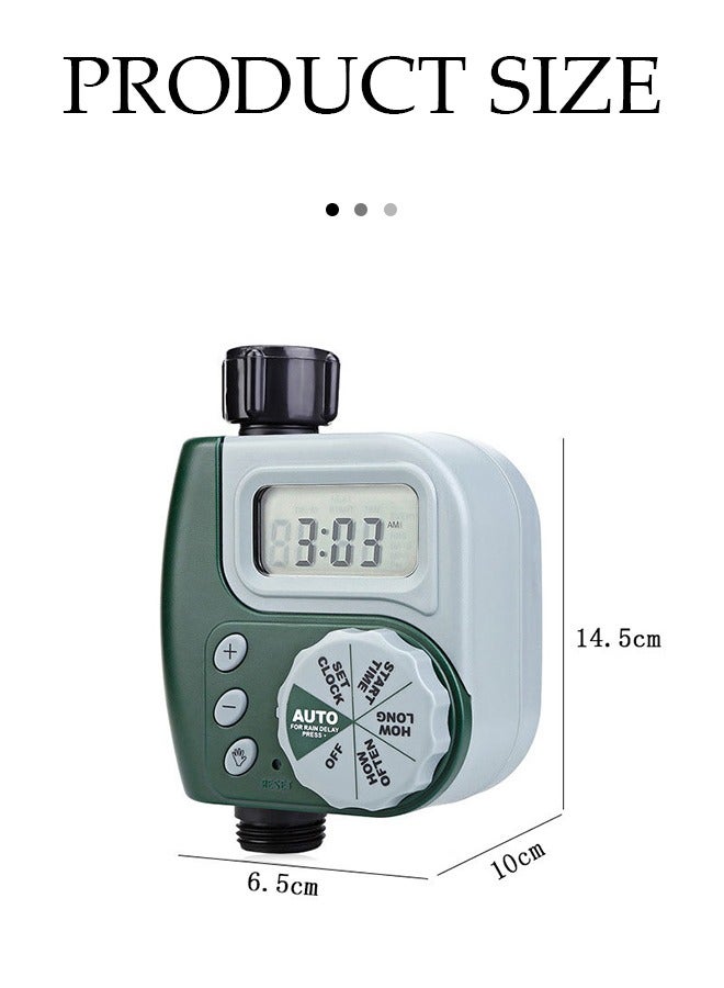 Loquat Outlet Hose Watering Timer, Garden hose programmable water timer Hose timer Water timer for garden/the terrace, lawn and garden An exit Green  - Image 2