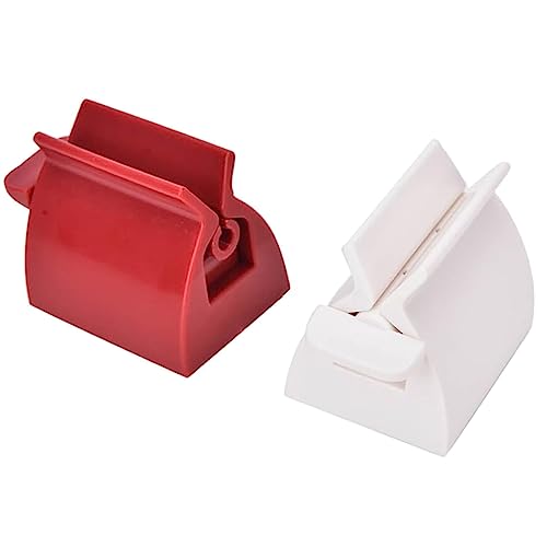 ISKYBOB Set of 2 Rolling Tube Toothpaste Squeezer Dispenser Toothpaste Seat Holder Stand - Image 1