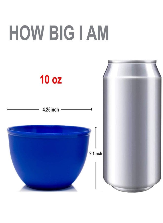 Youngever 9 Pack 10 Ounce Plastic Bowls, Kids Plastic Bowls, Set of 9 (9 Coastal Colors) - Image 3