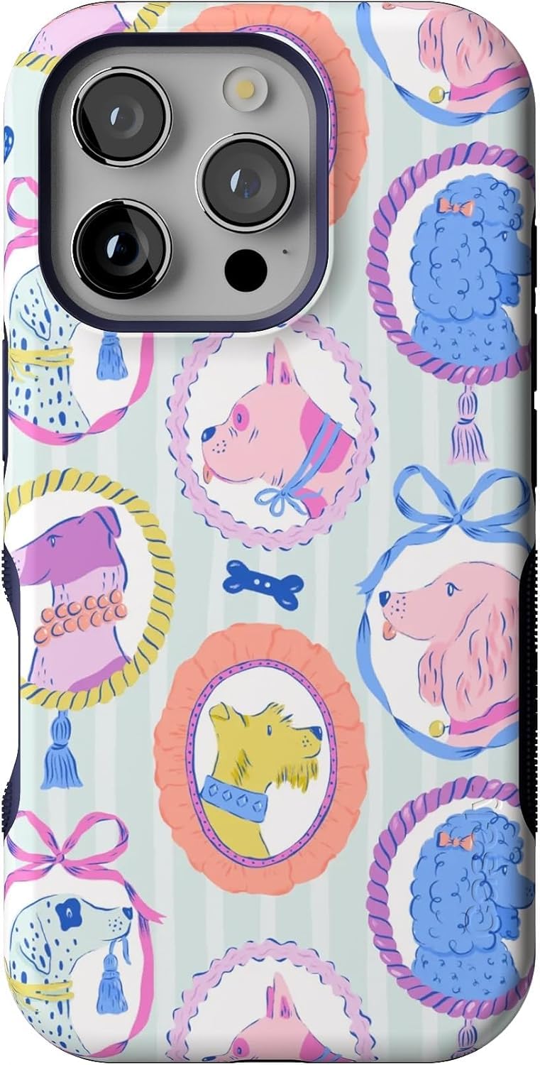 Casely iPhone 16 Pro Case | Chateau Pups | French Dog | Bold Protective Design | Compatible with MagSafe - Image 1