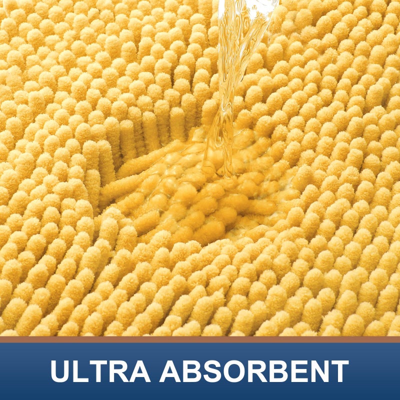 smiry سجادة حمام تشنيل الفاخرة Smiry 59''x35 '' Extra Soft and Usporbupt Shaggy Bathrate Match Machine قابلة للغسل - Image 3