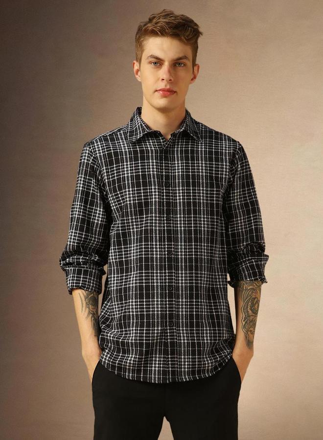 دينيس لينغو قميص كاجوال بأكمام طويلة كاروهات من ستايلي - Image 1