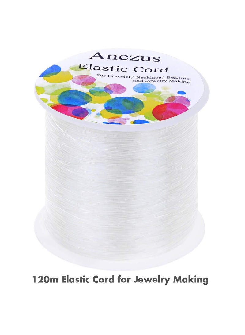 anezus anezus Nylon Elastic String for Bracelets, Anezus 1Mm Elastic Bracelet String Beading String Jewelry String Stretch Cord for Bracelets, Jewelry Making, Beads, White, 1 Count  - Image 2