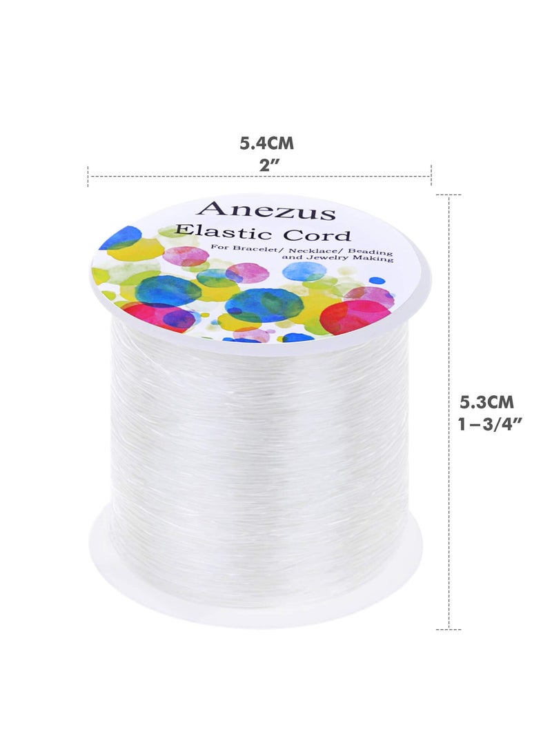 anezus anezus Nylon Elastic String for Bracelets, Anezus 1Mm Elastic Bracelet String Beading String Jewelry String Stretch Cord for Bracelets, Jewelry Making, Beads, White, 1 Count  - Image 3