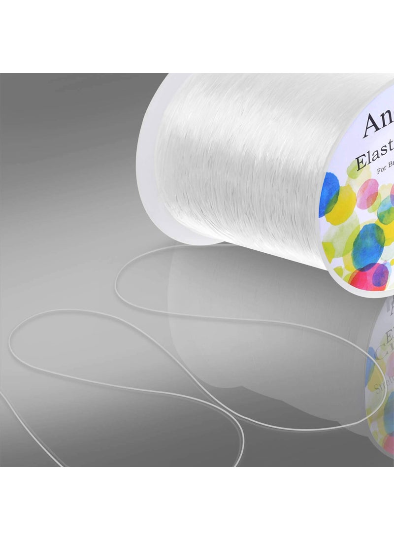 anezus anezus Nylon Elastic String for Bracelets, Anezus 1Mm Elastic Bracelet String Beading String Jewelry String Stretch Cord for Bracelets, Jewelry Making, Beads, White, 1 Count  - Image 5