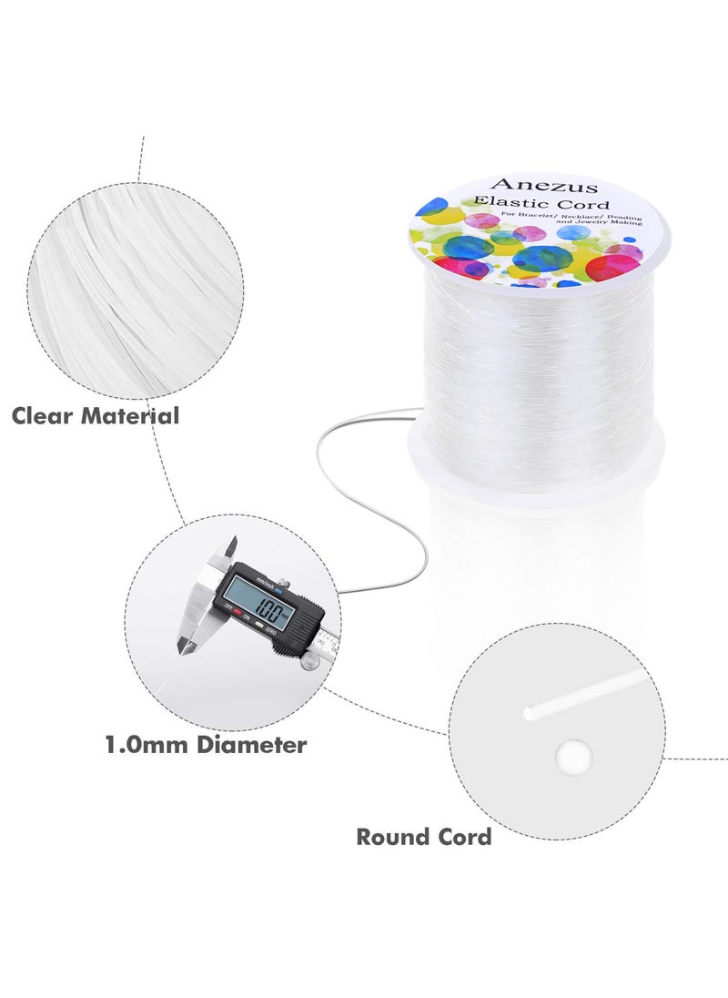 anezus anezus Nylon Elastic String for Bracelets, Anezus 1Mm Elastic Bracelet String Beading String Jewelry String Stretch Cord for Bracelets, Jewelry Making, Beads, White, 1 Count  - Image 4