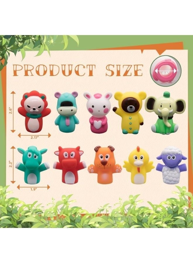 Finger Puppets Set, Mini Figures Toy Assortment, Animals Finger Puppet Toys for Kids, Shows, Playtime, Schools, Goodie Bag Fillers (10 PCS) - Image 3