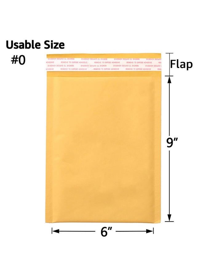 DowDew Bubble Mailers [100 Pack] 6 inch x 9 inch #0 Padded Shipping Envelopes Self Sealing Cushioned Packaging Bags - Image 5