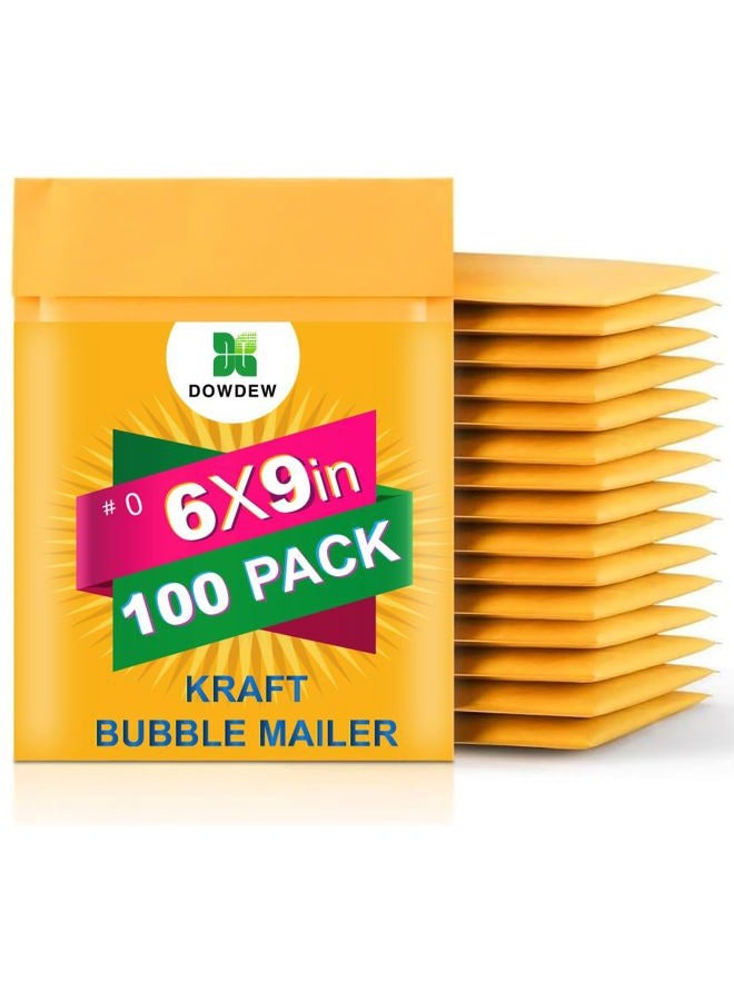 DowDew Bubble Mailers [100 Pack] 6 inch x 9 inch #0 Padded Shipping Envelopes Self Sealing Cushioned Packaging Bags - Image 1
