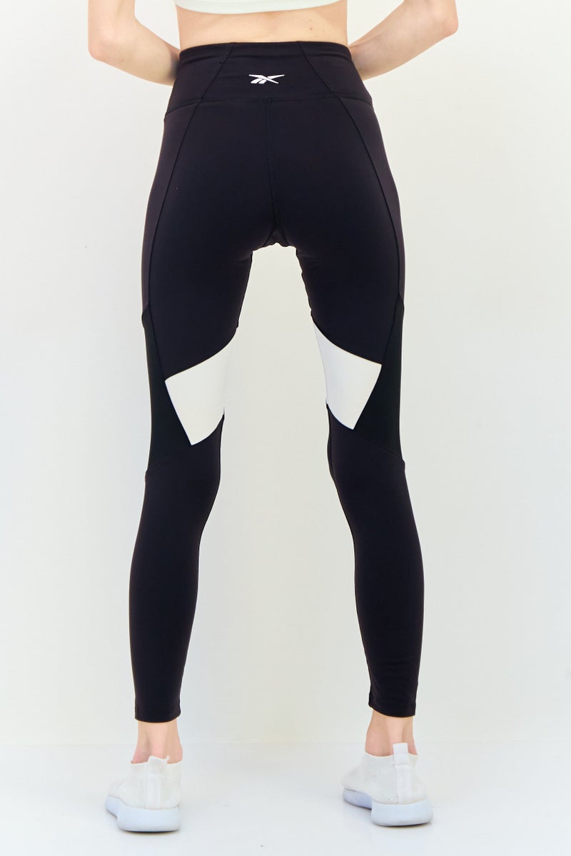 Reebok Women Sportswear Fit Brand Logo Training Leggings, Black - Image 3