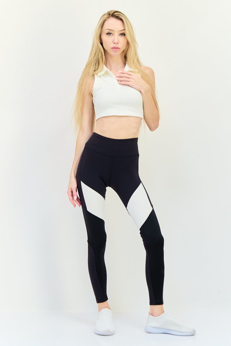 Reebok Women Sportswear Fit Brand Logo Training Leggings, Black - Image 4