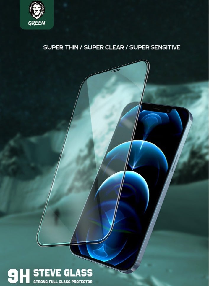 GREEN LION Steve Screen Protector for iPhone 11 Pro / 9H Hardness / Full HD Glass / Anti Scratch / Anti Fingerprint / Bubble Free / Crystal Clear / Full Coverage / Anti Reflective / Highly Responsive - Clear - Image 4