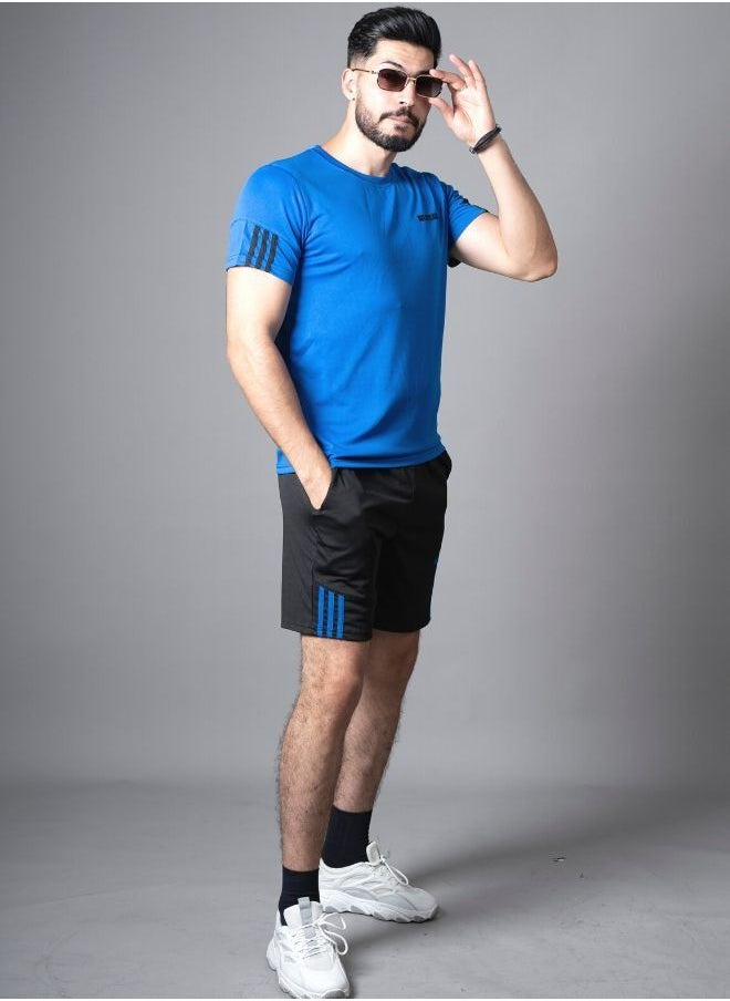 Mei Stylish - Casual Style Men`s Active Wear Outdoor or Indoor T-shirt and Short Set - Image 1