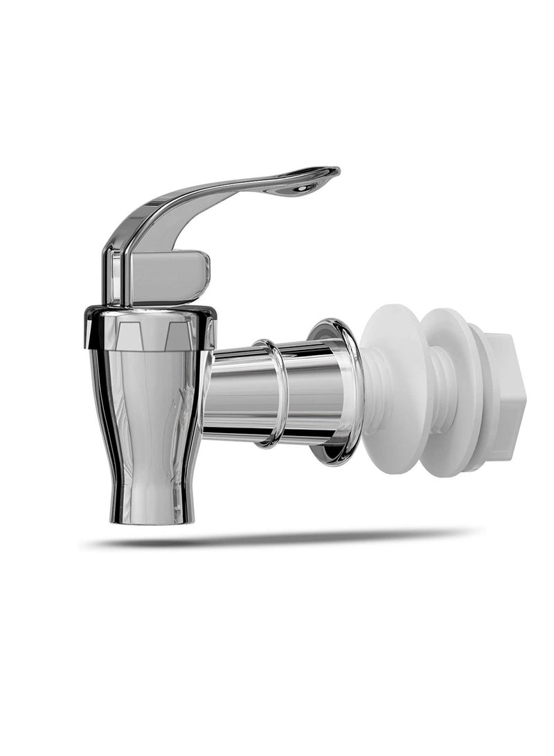 Y&D Replacement Spigot for Beverage Dispenser Carafes Chrome Design Lock Open Style (1pack) Push faucet Carafe, - Image 1