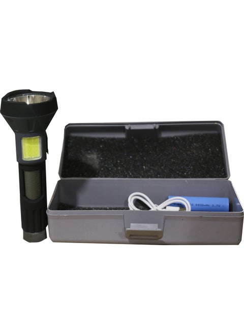 PS-356 Rechargeable Flashlight with Energy Indicator, Side Lighting and Powerbank Feature