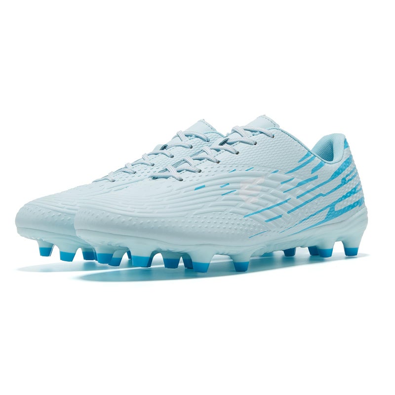 EPIMENO Men's and Women's Soccer Cleats Outdoor Lightweight Rugby Boots Training Football Shoes Water Blue - Image 4