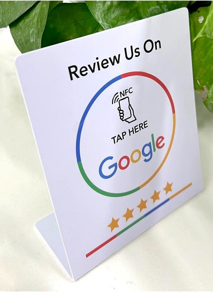 Google Review NFC Stand Review Us on Google | Ready to be activated instantly with your Google Review URL