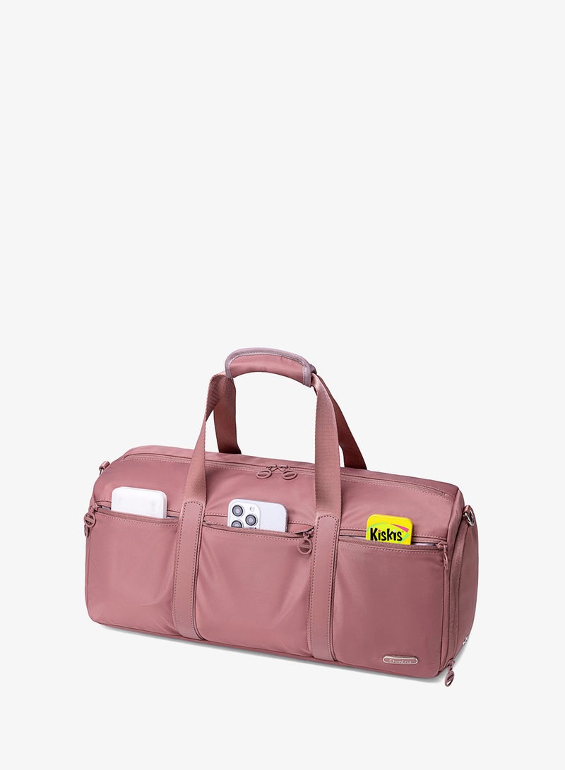 Chantria 21L Premium Gym Bag Water Resistant Duffel Bag with Shoe Compartment and Detachable Shoulder Straps for Women, CB00777-Nostalgia Rose - Image 4