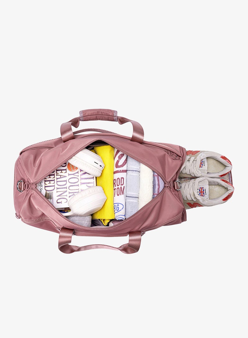 Chantria 21L Premium Gym Bag Water Resistant Duffel Bag with Shoe Compartment and Detachable Shoulder Straps for Women, CB00777-Nostalgia Rose - Image 5