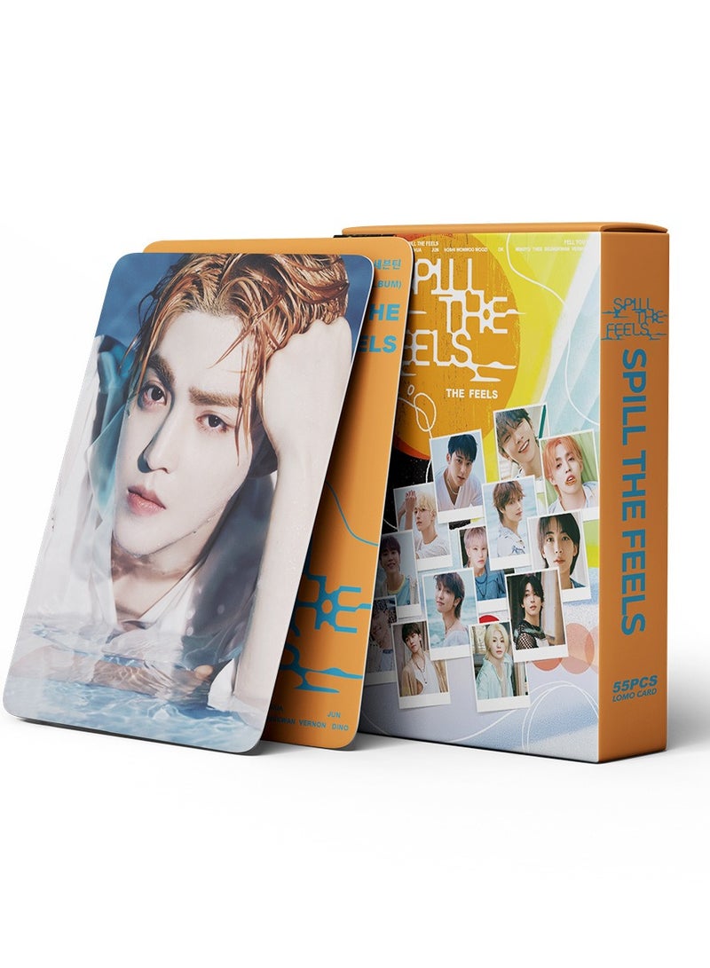 NIBEMINENT 55 Pcs Kpop SEVENTEEN SPILL THE FEELS GIANT Lomo Cards Card For Fans Collection Gifts - Image 3