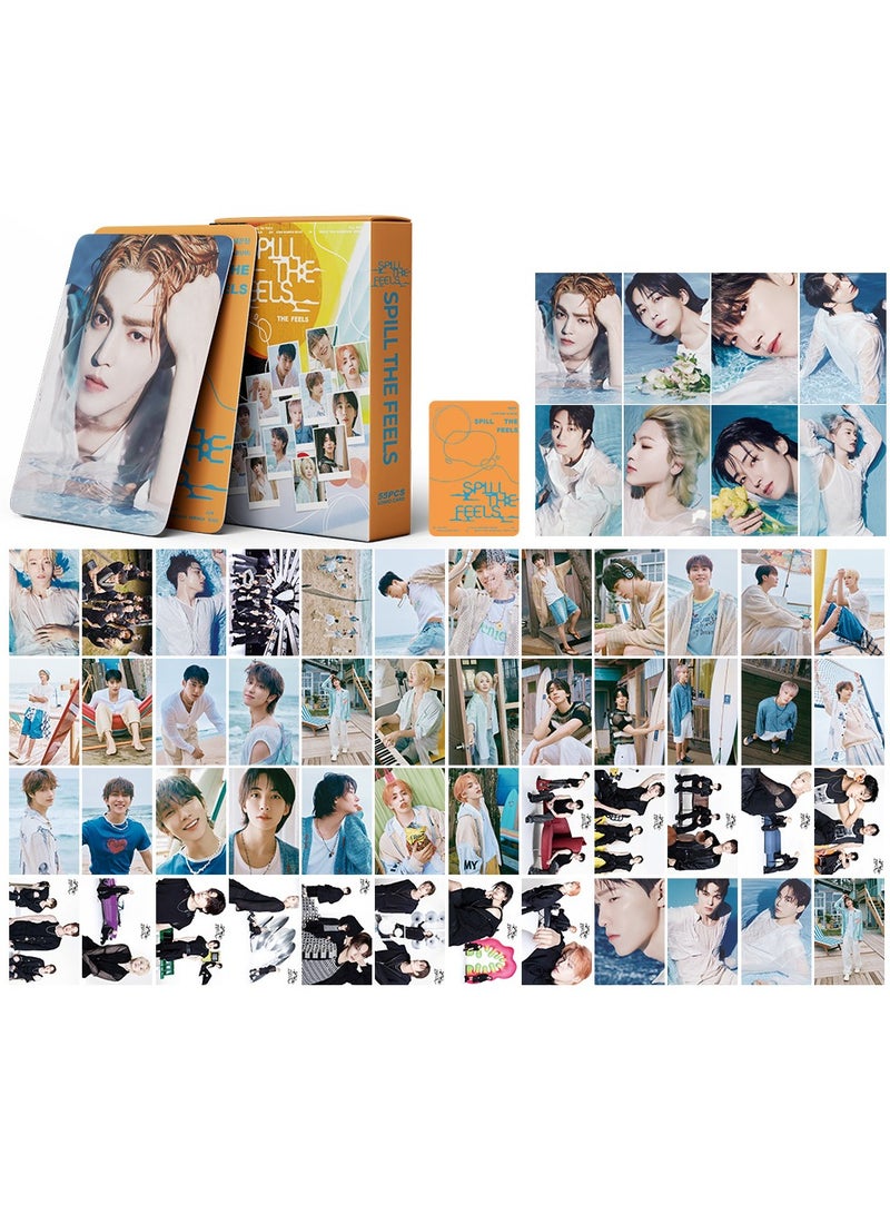 NIBEMINENT 55 Pcs Kpop SEVENTEEN SPILL THE FEELS GIANT Lomo Cards Card For Fans Collection Gifts - Image 1
