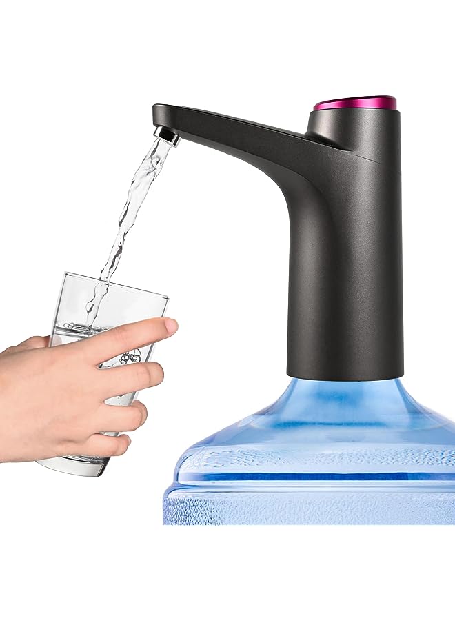 CHIVENIDO Gallon Water Bottle Pump - Water Bottle Dispenser for 5gl, USB Charging Automatic Drinking Water Pump, Portable Electric Water Dispenser Jug for Home Kitchen Office and Picnic (BLACK2) - Image 1