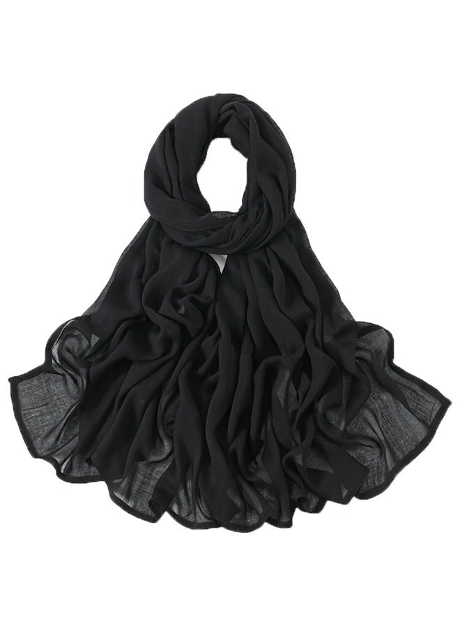 Rayon Hijabs Scarf Solid Headscarf Wraps Muslim Women Hijab Islamic Turban Headbands - Image 2