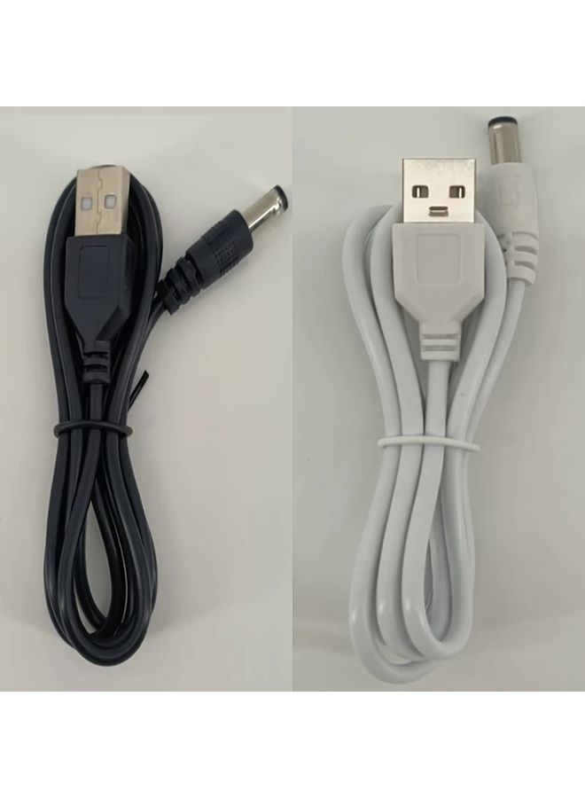White 5V USB To DC 5 5x2 1mm Power Cable Charging Cord High Power Adapter - Image 1