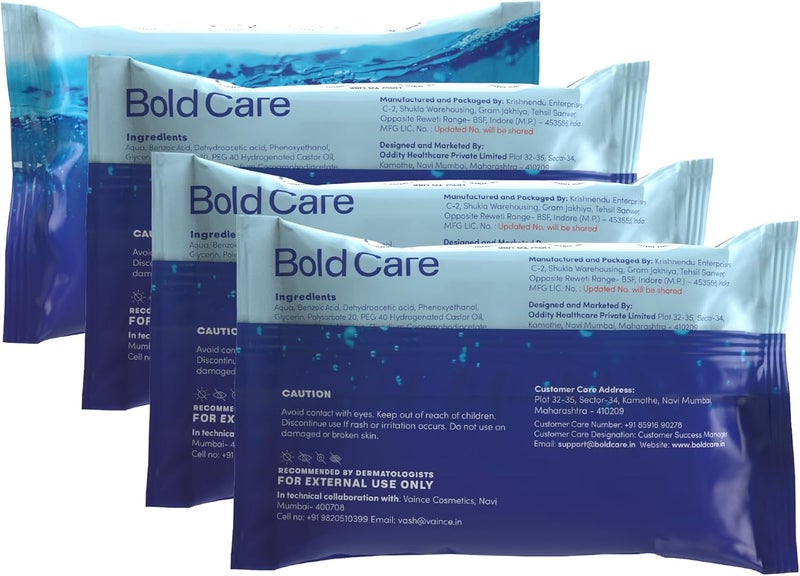 Bold Care Active Blue Intimate Wipes for Men - Image 2