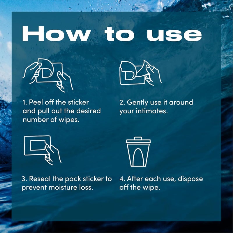 Bold Care Active Blue Intimate Wipes for Men - Image 5