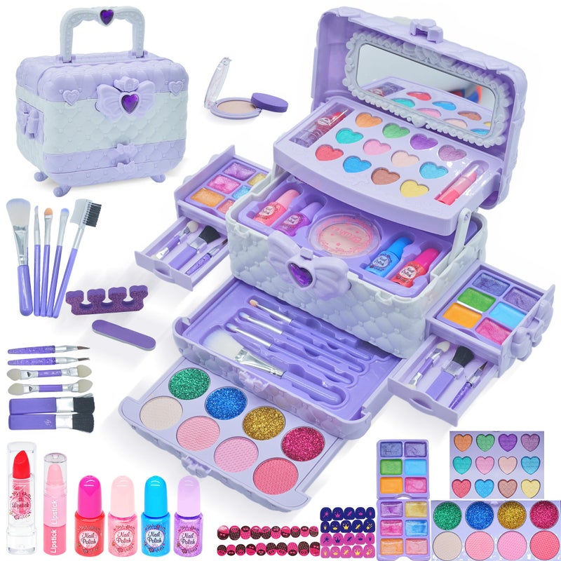 Mrabbitoo Kids Makeup Sets for Girls 5-8 - Washable Makeup for Kids 8-12, Maquillaje para NiÃ±as, Play Make Up Kit, Toys for Little Girl, Princess Toddler Kid Stuff, Ages 3456789 10 Year Old Girl Birthday Gifts - Image 1