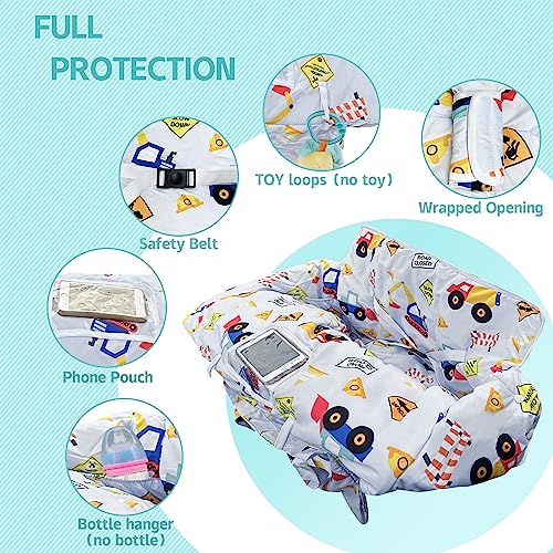 gxfcymxbd Shopping Cart Cover for Baby,2-in-1 High Chair Cover with Portable Cloth Bag,Cart Seat Pad for Babies Grocery Cushion Cover Restaurant,Suitable for All Supermarkets - Image 4