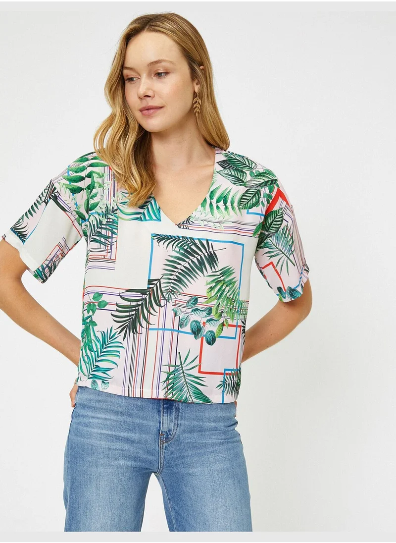 كوتون Floral Blouse