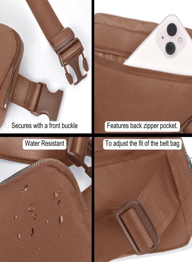 NGIL Mini Belt Bag for Women Crossbody Pack Workout Traveling Running Hiking Waist Bag with Adjustable Strap, Brown, 41 inches (strap length) - Image 5