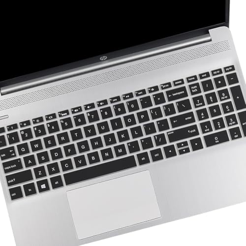 Saco Laptop Keyboard Skin Protector Silicone Cover Compatible for HP 15s gr Series 15s-gr0009au | 15s-gr0010au | 15s-gr0011au 15.6 Inch Laptop - Black - Image 1