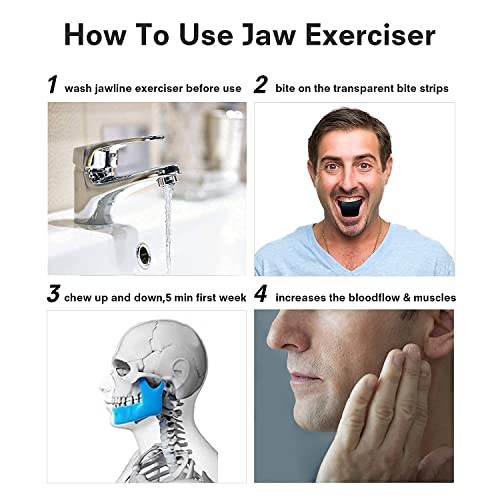Clopic Jawline Exerciser Jaw Face and Neck Exerciser - Define Your Jawline Slim and Tone Your Face, Look Younger and Healthier - Helps Reduce Stress and Craving Free Jawline Rop Hanger For neck - Image 5