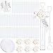 PullCrease 200 Set Wedding Bubble Wands Bulk Set Include Mini Heart Bubble Wand with Refill Flower Ribbon and Tags for Wedding Send Off Guests Anniversaries Party FavorWhite - Image 2