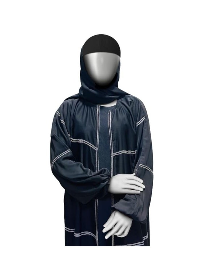 iLaa - iLaa Abaya for women Qays Modern Elegant Abaya, Outfit Dubai Fashion, Made With Korean Nida Fabric, Comes With Matching Hijab - Image 1