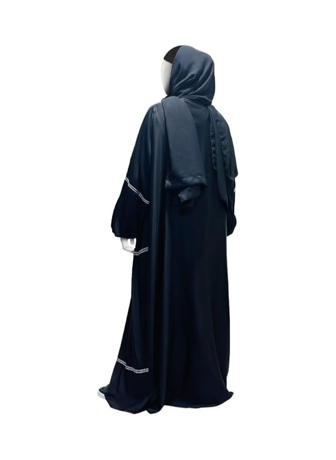 iLaa - iLaa Abaya for women Qays Modern Elegant Abaya, Outfit Dubai Fashion, Made With Korean Nida Fabric, Comes With Matching Hijab - Image 1