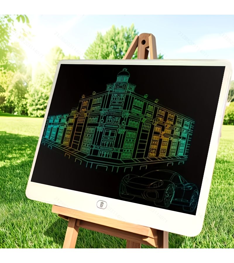 Large Size 11 Inch LCD Writing Board Reusable Erasable Slate Drawing Board Suitable for Kids Ages 3 to 8 Electronic Sketching Pad with Colorful Border Educational Birthday Gift for Boys and Girls PVC Material Halloween Christmas - Image 4