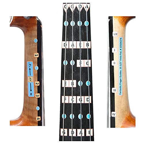 FFG NOTE THE DIFFERENCE Fantastic Finger Guide for Violas | Stringed Musical Instruments | Fingerboard and Fretboard Stickers for Learning All Notes | Kids/Adult Beginner Viola Finger Guide |15.5" Size - Image 1