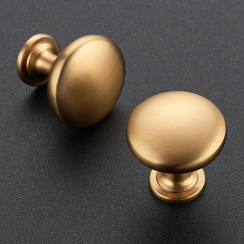 Ravinte 50 Pack Champagne Bronze Round Zinc Cabinet Knobs for Kitchen Bathroom Closet Dresser Cabinets - Image 2