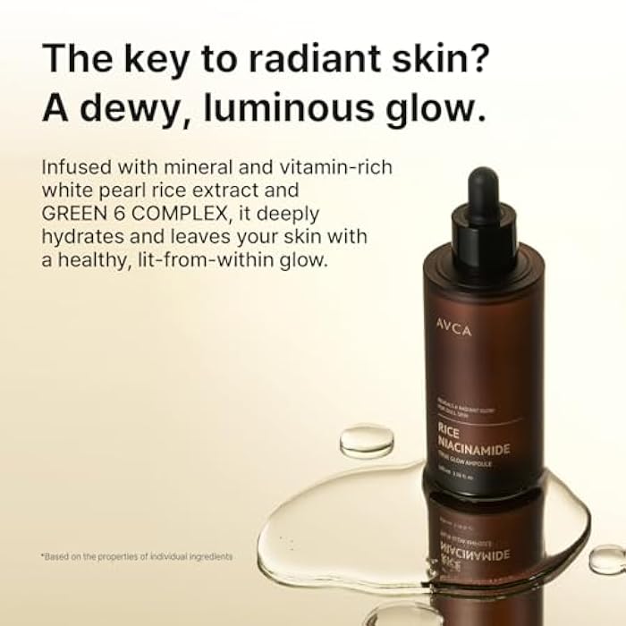 AVCA Rice + Niacinamide Serum - Radiance-Boosting Face Serum with Rice Extract, 5% Niacinamide, Lightweight Hydration, Helps Refine the Look of Texture & Oil, 100 mL (3.38 fl oz) - Image 5