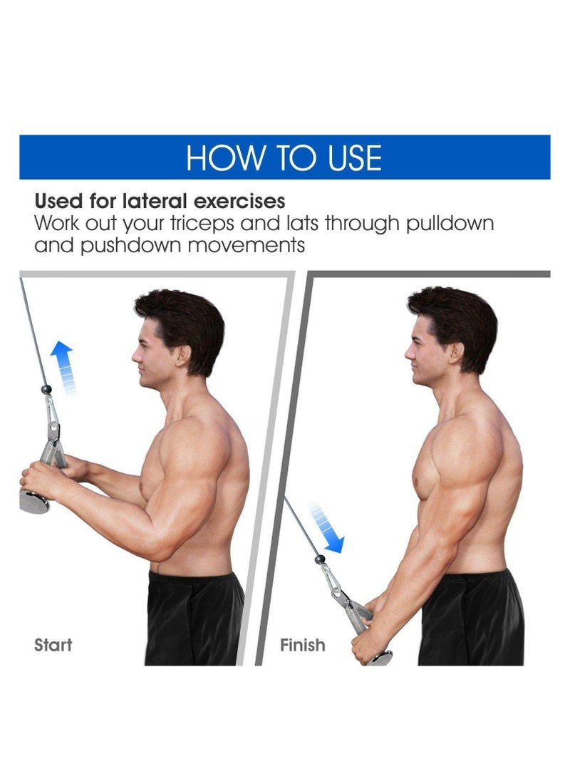 Generic - PUMP-KING V Press Down Bar Cable Attachment V-shaped Exercise Bar Strength Training Handle Attachment for Home Gym Equipment Weightifting Workout V Bar Pully Cable Attachment - Image 1