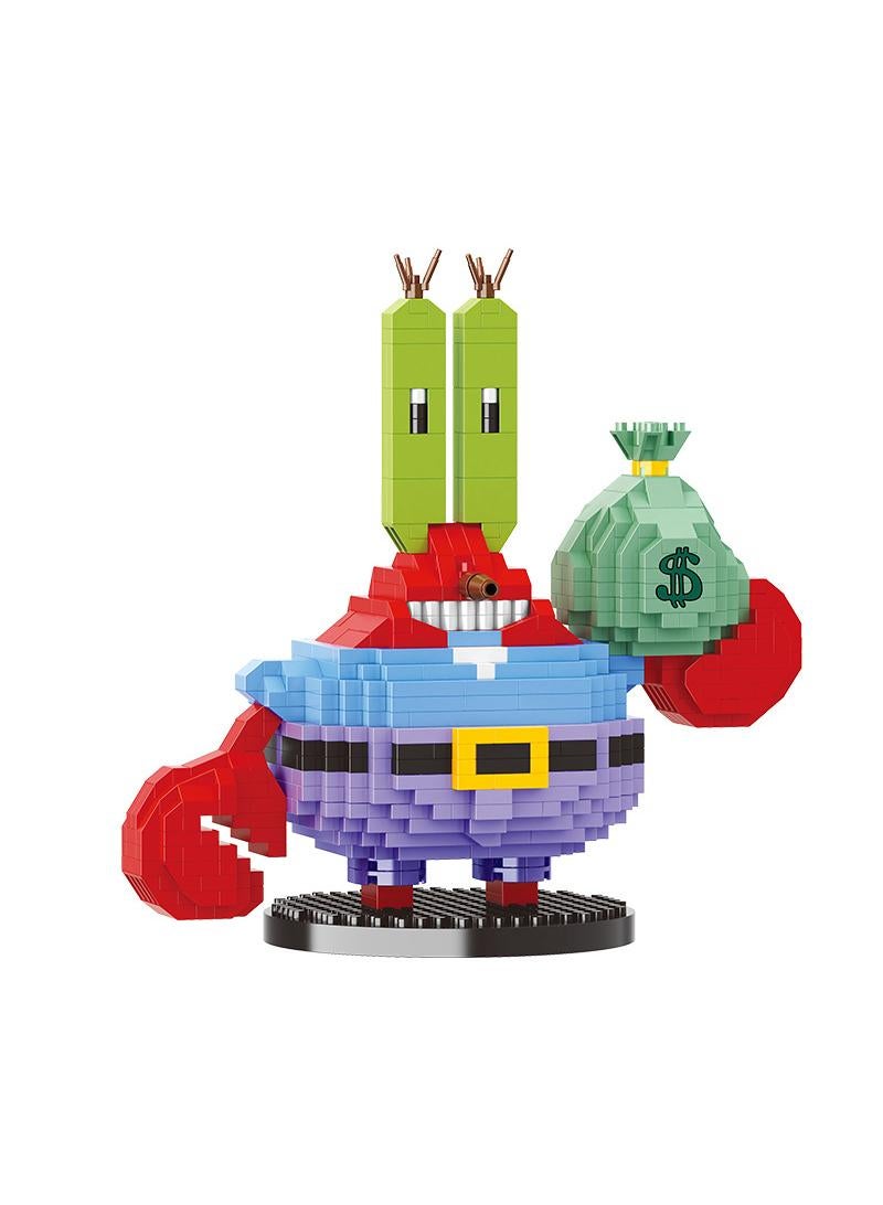 الإسفنج بوب سكوير سروال Krabs السيد تجميع كتل بناء الجسيمات الصغيرة لعبة هدية الديكور - Image 2