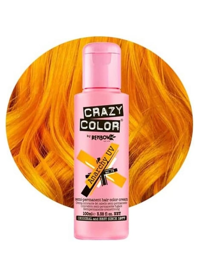 Crazy Color Vegan and Cruelty Free Semi Permanent Hair Colour Temporary Dye for Pre-lightened or Blonde Hair 100 - Image 1