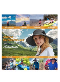 DMG TECH Sun Hat for Men/Women, Summer Outdoor Sun Protection Wide Brim Bucket Hat Waterproof Breathable Packable Boonie Hat for Safari Fishing Hiking Beach Golf  - Image 2