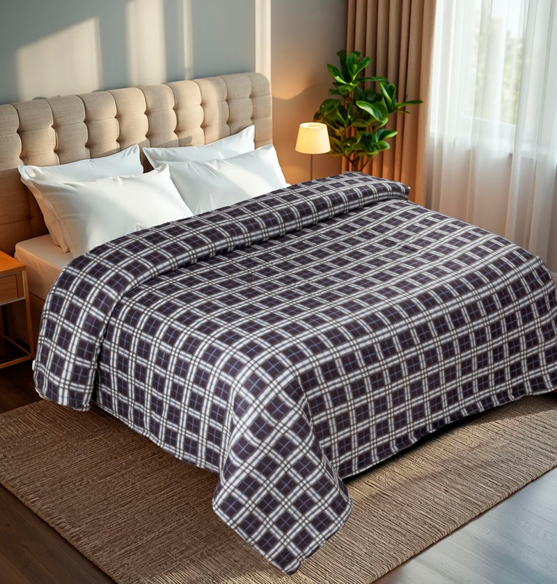 CHANDRAVATI Fleece|| Quilt Cover/Duvet Cover/Rajai Cover/Blanket Cover for Winters (MC-Grey, 60x90) - Image 1