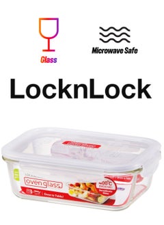 LOCK & LOCK LocknLock 1L Oven Glass Rectangular Container – Durable, Microwave Safe Food Storage Solution  - Image 1