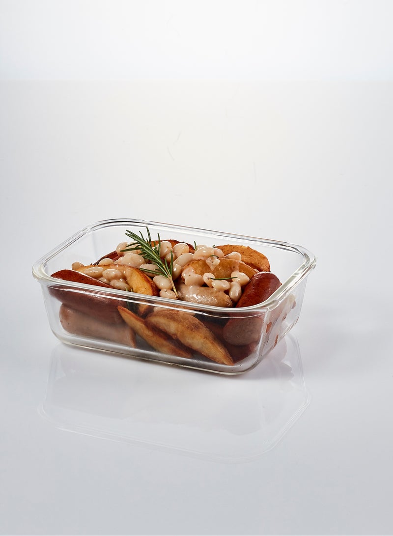 LOCK & LOCK LocknLock 1L Oven Glass Rectangular Container – Durable, Microwave Safe Food Storage Solution  - Image 2